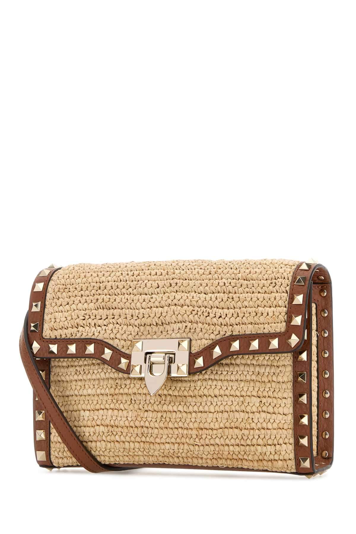 Valentino Garavani Women Raffia Rockstud Crossbody Bag VALENTINO GARAVANI