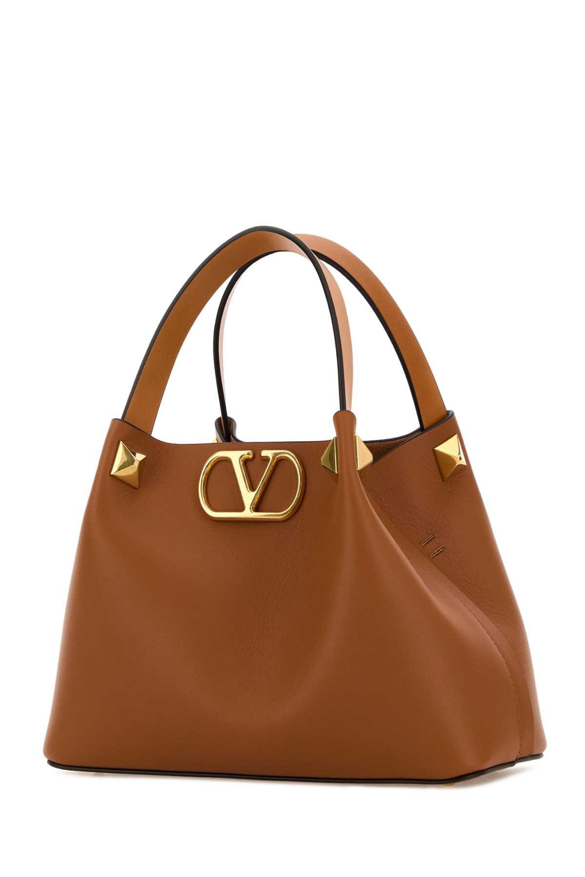 Valentino Garavani Women Carmel Leather Vlogo Signature Handbag VALENTINO GARAVANI
