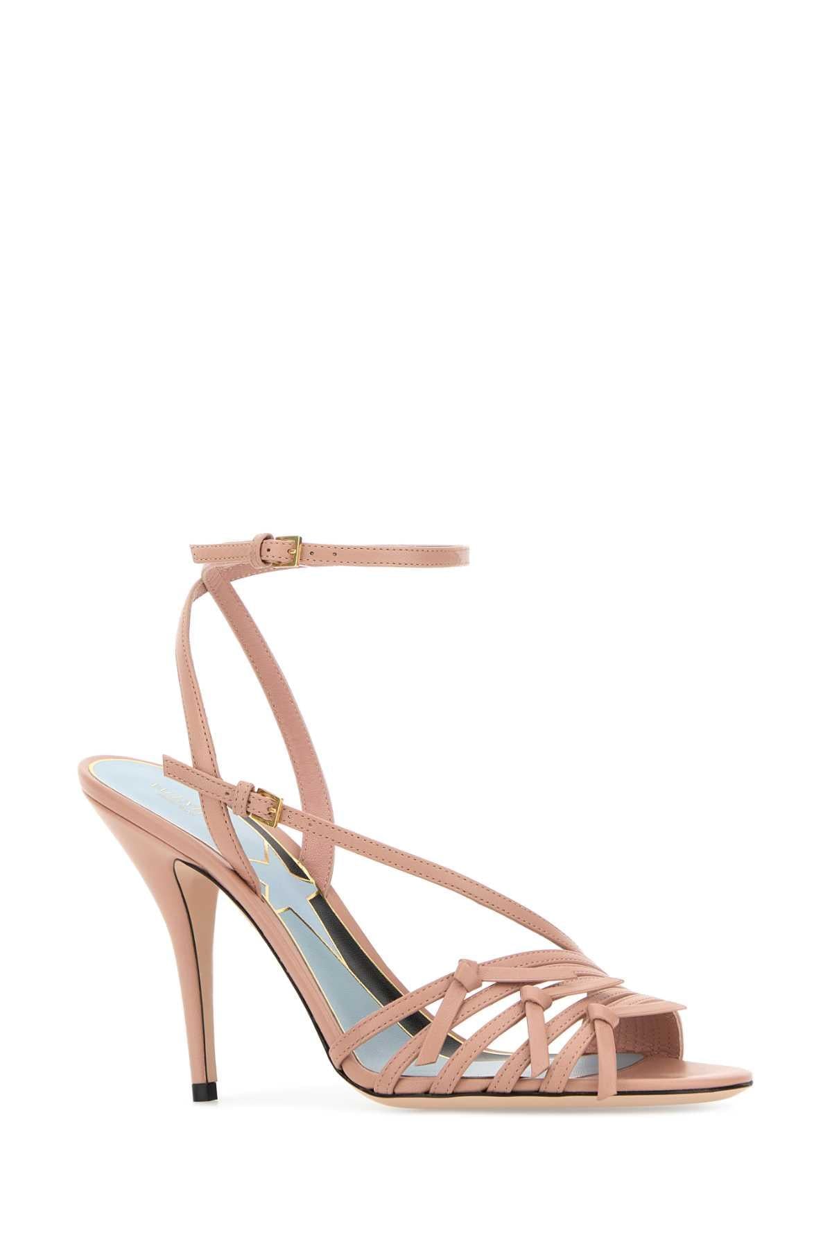 Valentino Garavani Women Pink Nappa Leather Nodine Sandals VALENTINO GARAVANI