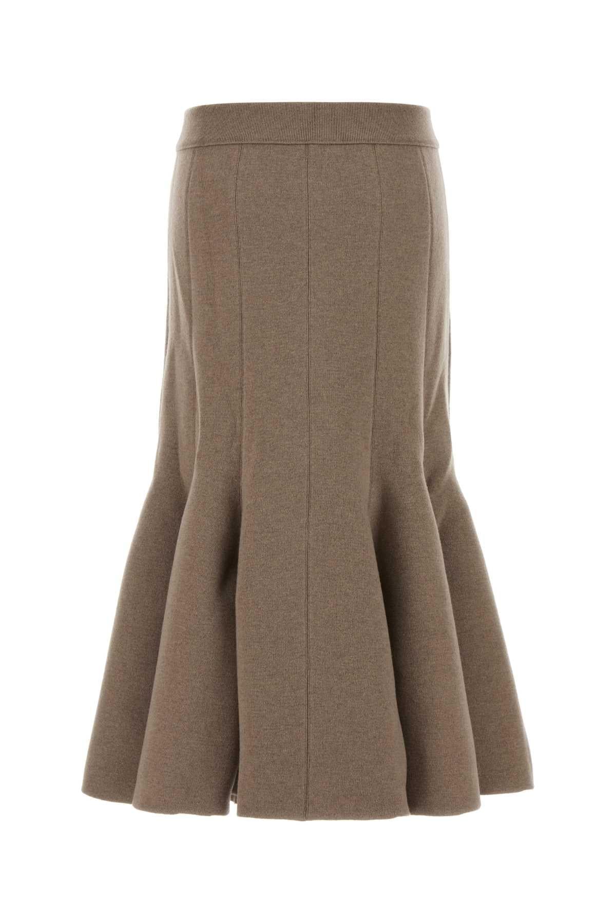 Bottega Veneta Women Cappuccino Cashmere Blend Skirt BOTTEGA VENETA