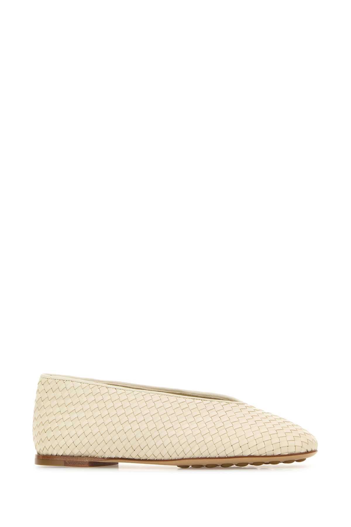 Bottega Veneta Women Ivory Leather Rosa Ballerinas BOTTEGA VENETA