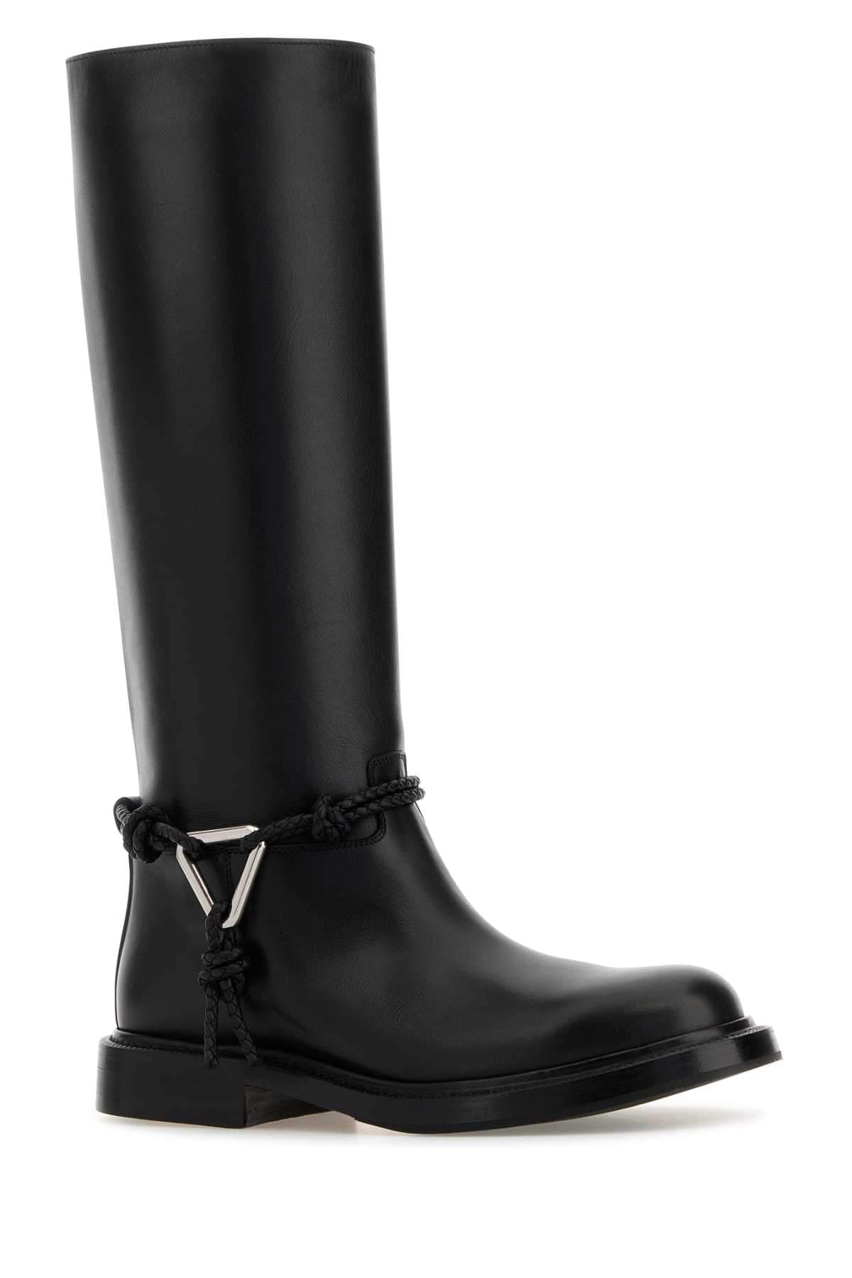 Bottega Veneta Women Black Leather James Boots BOTTEGA VENETA