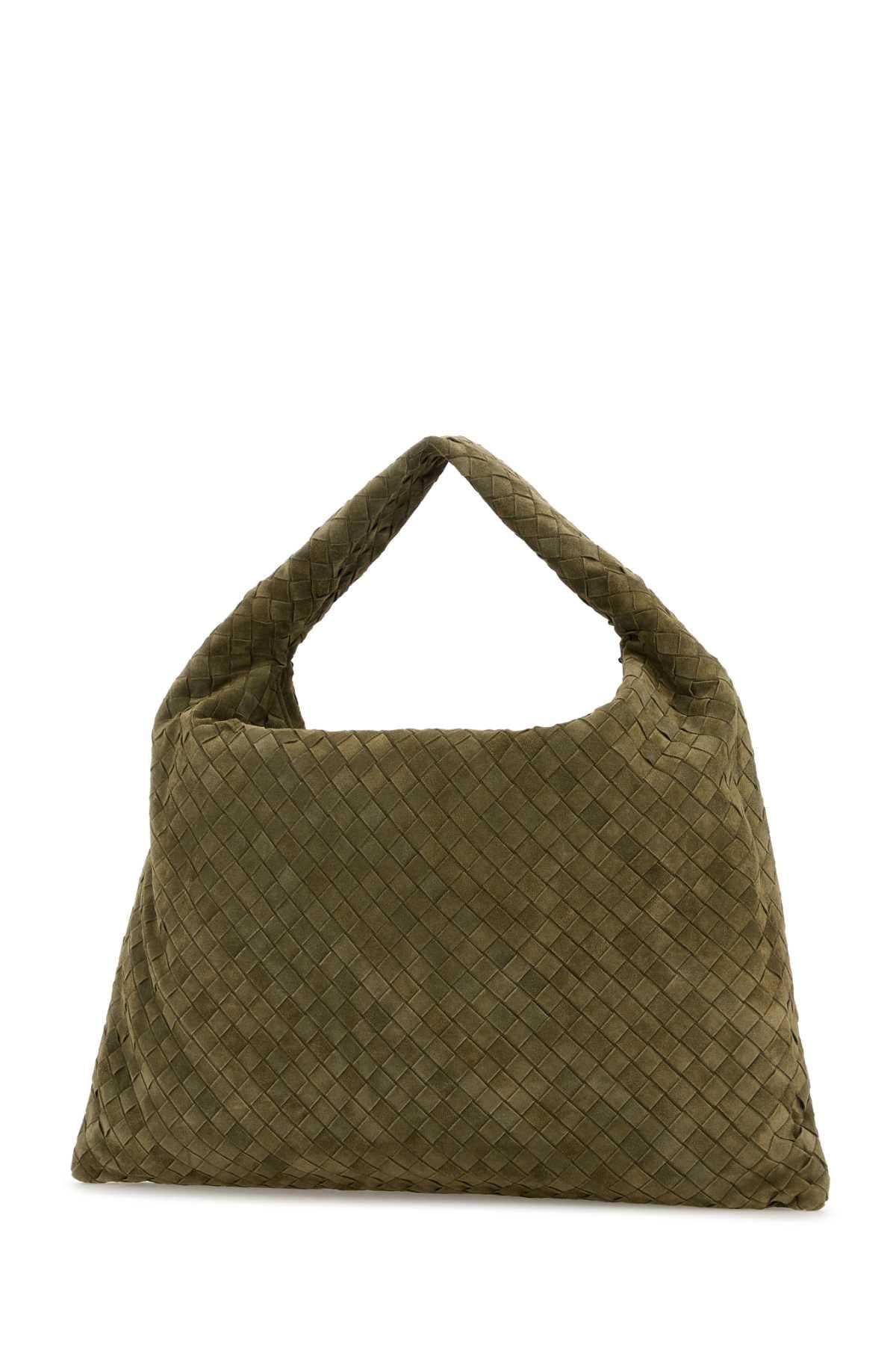 Bottega Veneta Women Army Green Suede Hop Shoulder Bag BOTTEGA VENETA