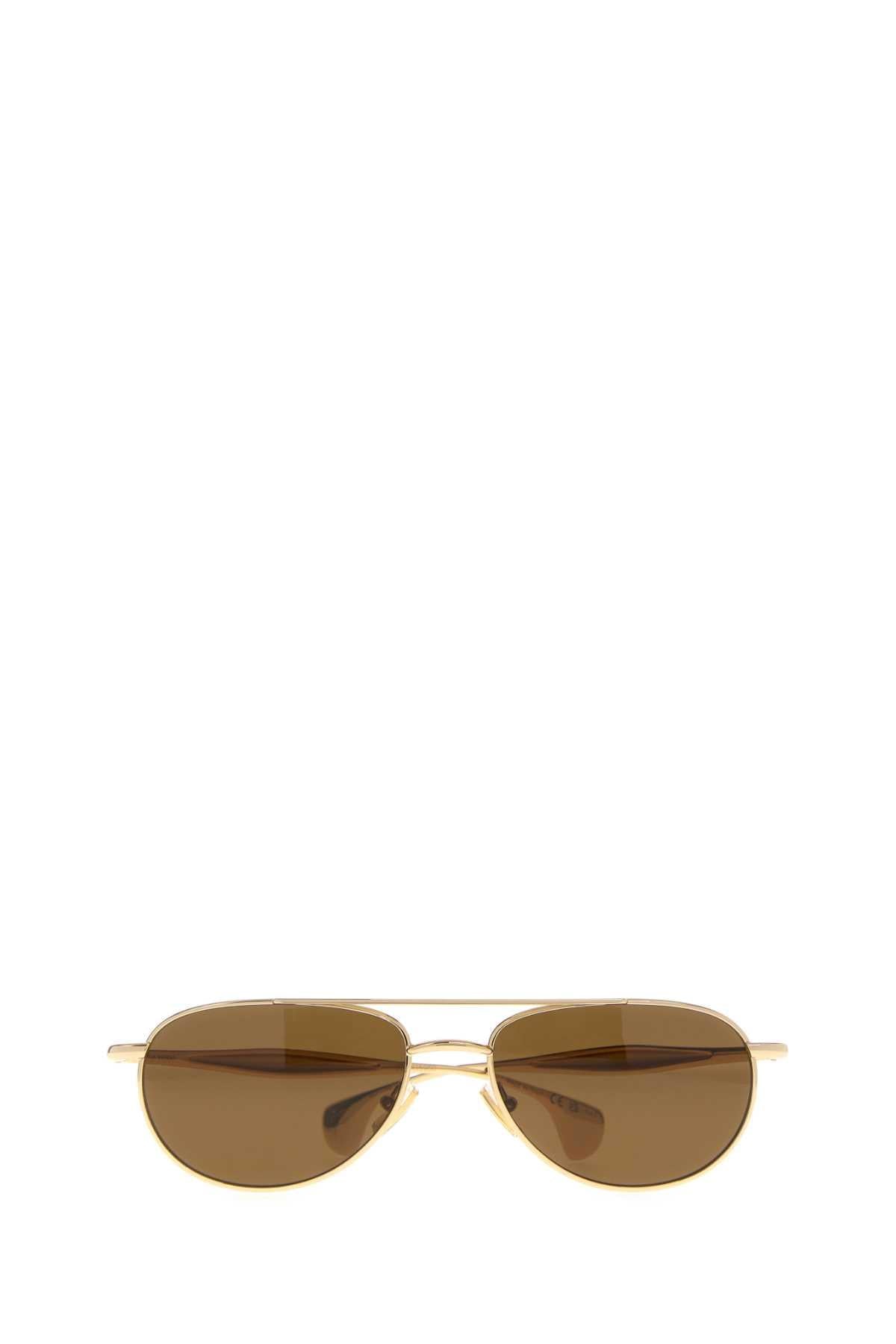 Bottega Veneta Women Gold Metal Fin Sunglasses BOTTEGA VENETA