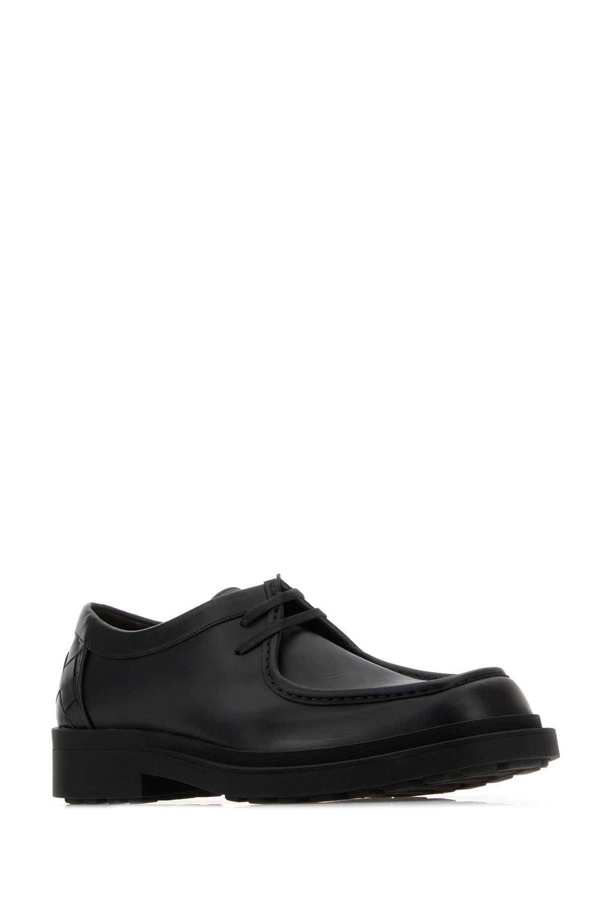 Bottega Veneta Men Black Leather Ben Lace-Up Shoes BOTTEGA VENETA