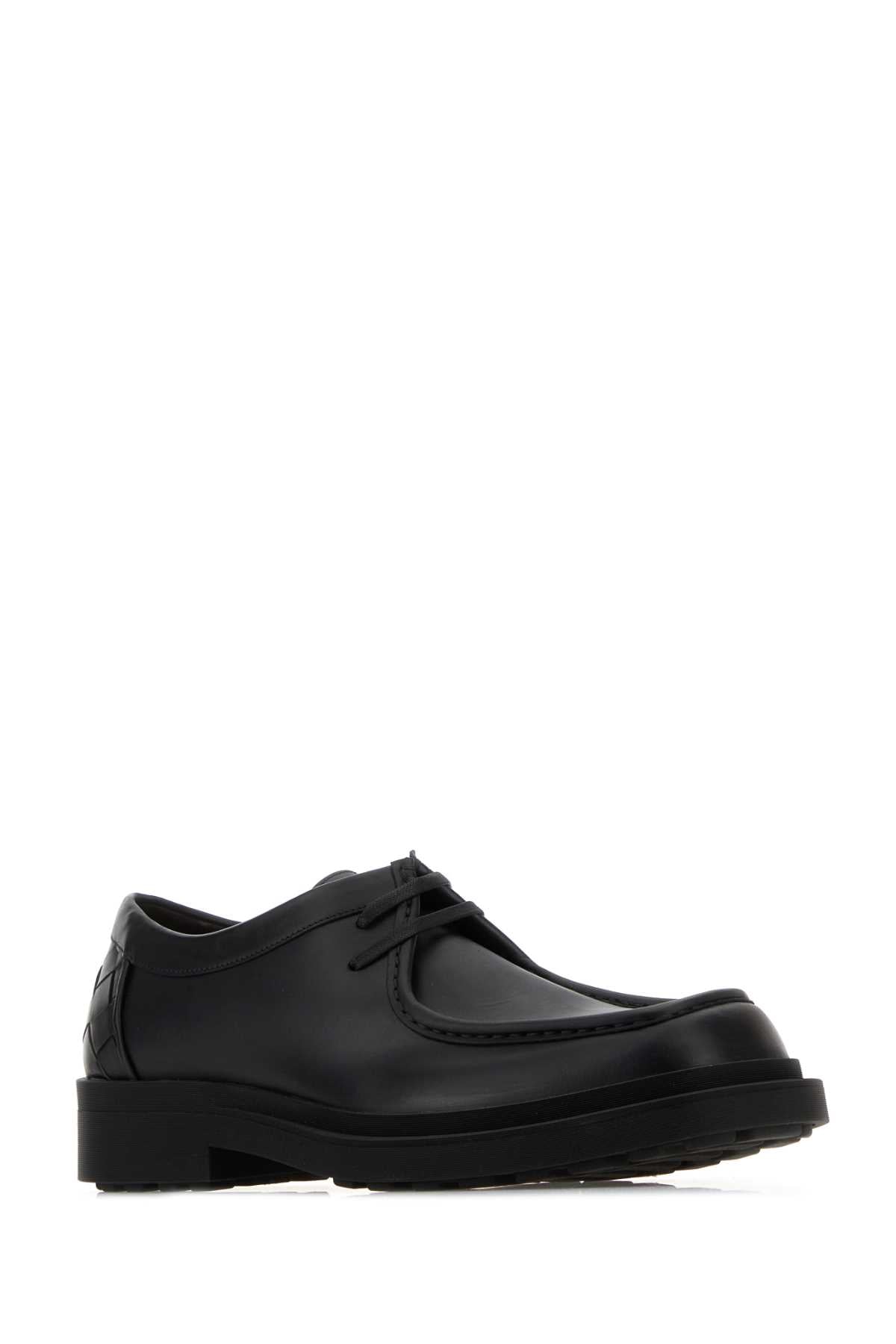 Bottega Veneta Men Black Leather Ben Lace-Up Shoes BOTTEGA VENETA