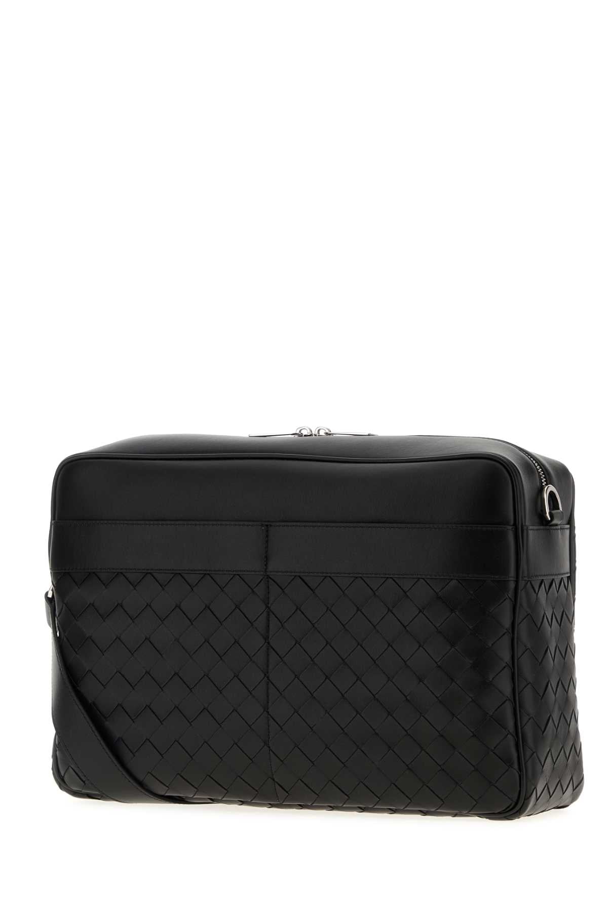 Bottega Veneta Men Black Leather Crossbody Bag BOTTEGA VENETA