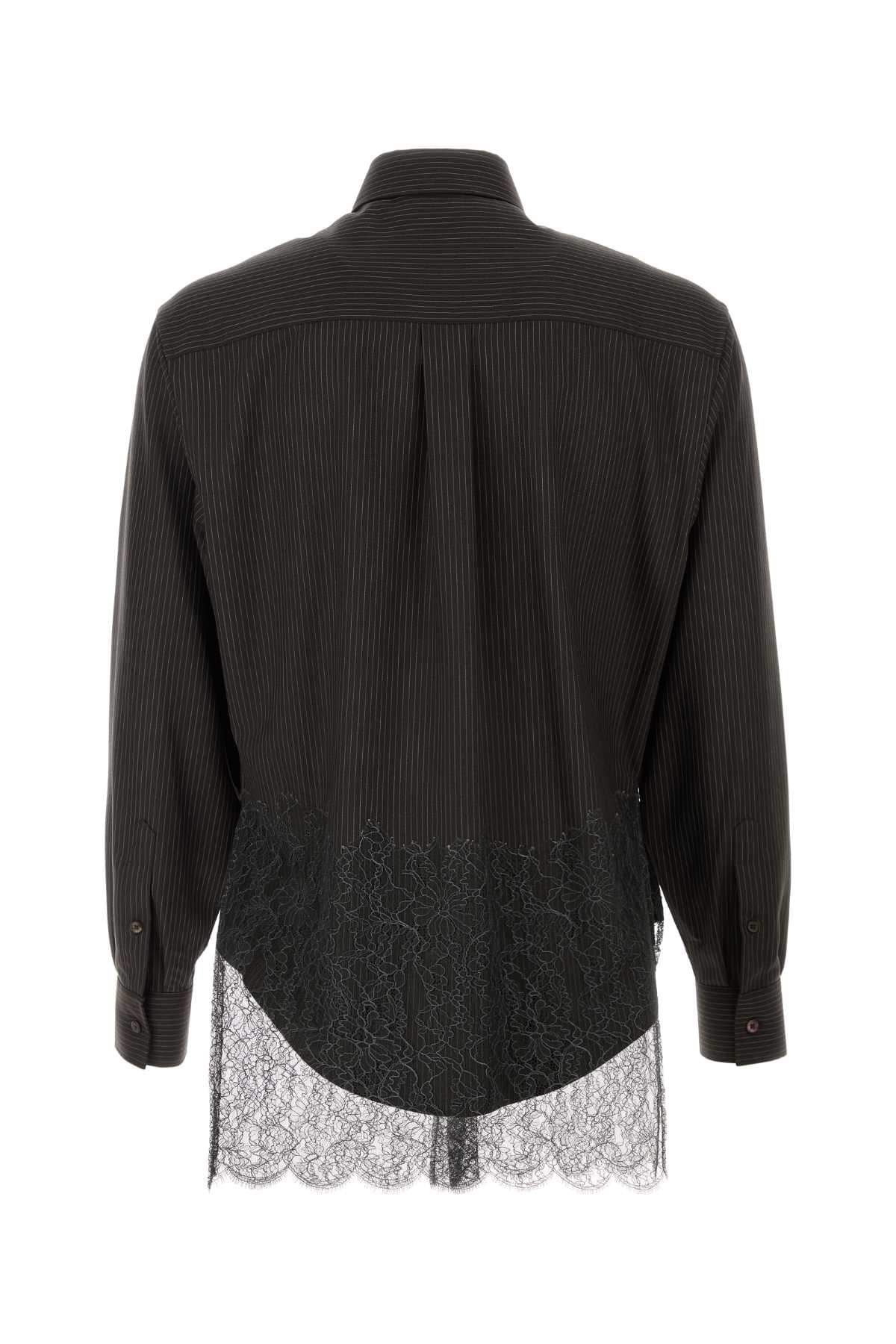 Fendi Men Embroidered Wool Shirt