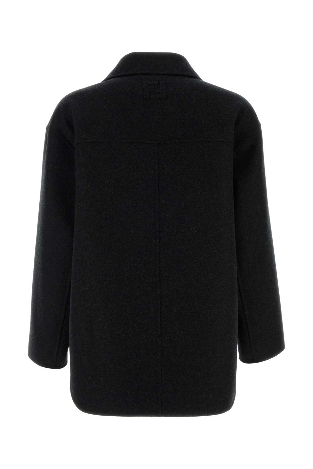Fendi Men Black Flannel Blazer FENDI
