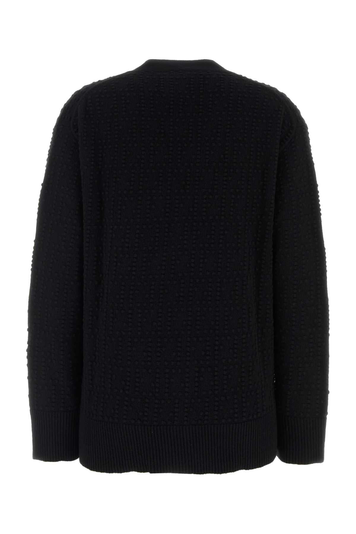 Fendi Women Black Wool Blend Cardigan FENDI