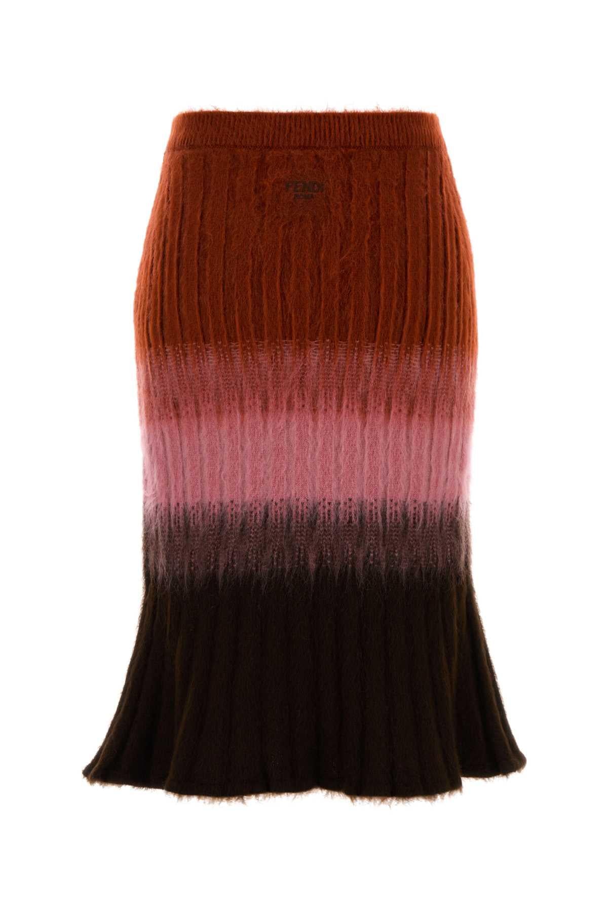 Fendi Women Multicolor Mohair Blend Skirt FENDI
