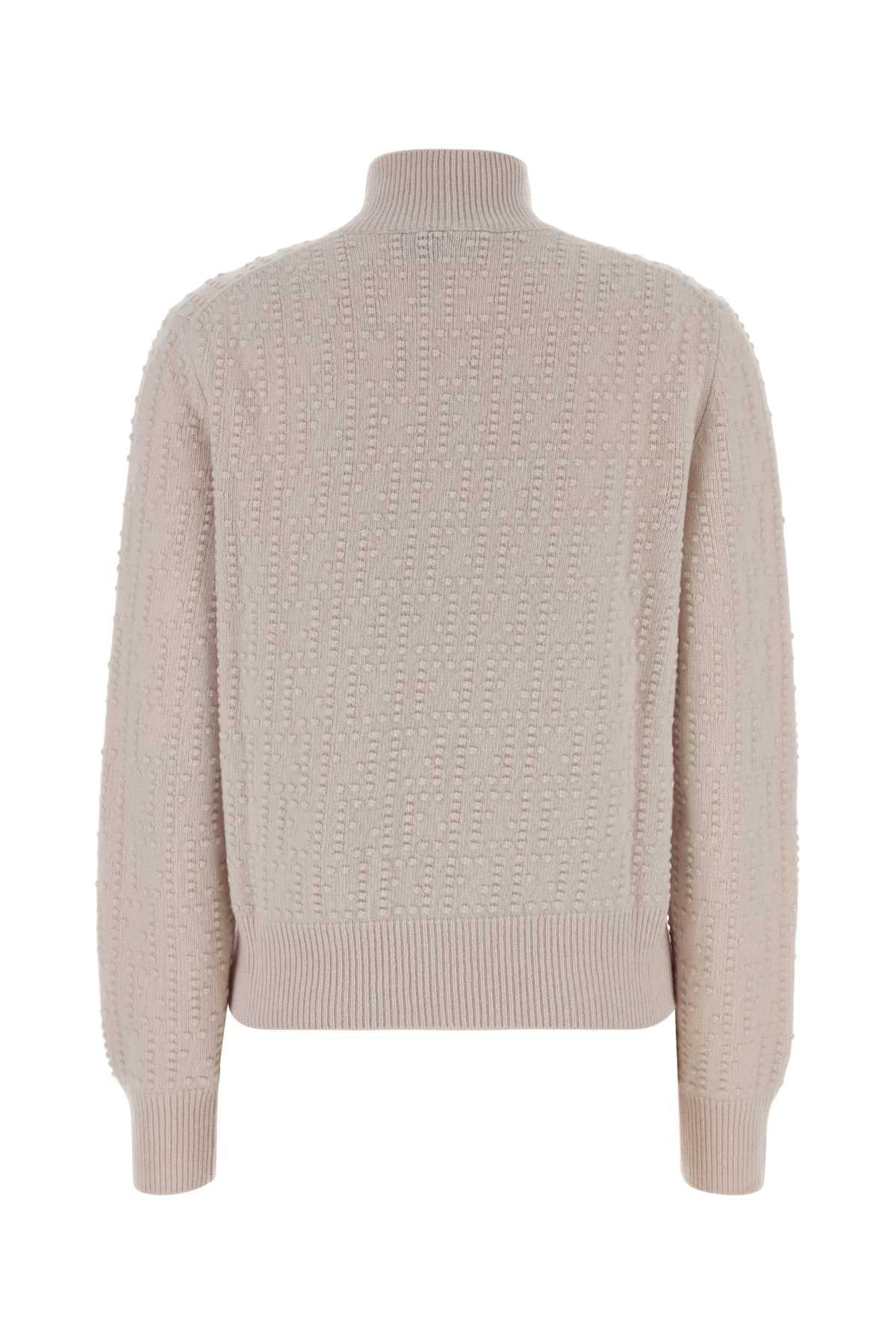 Fendi Women Powder Pink Stretch Wool Blend Sweater FENDI