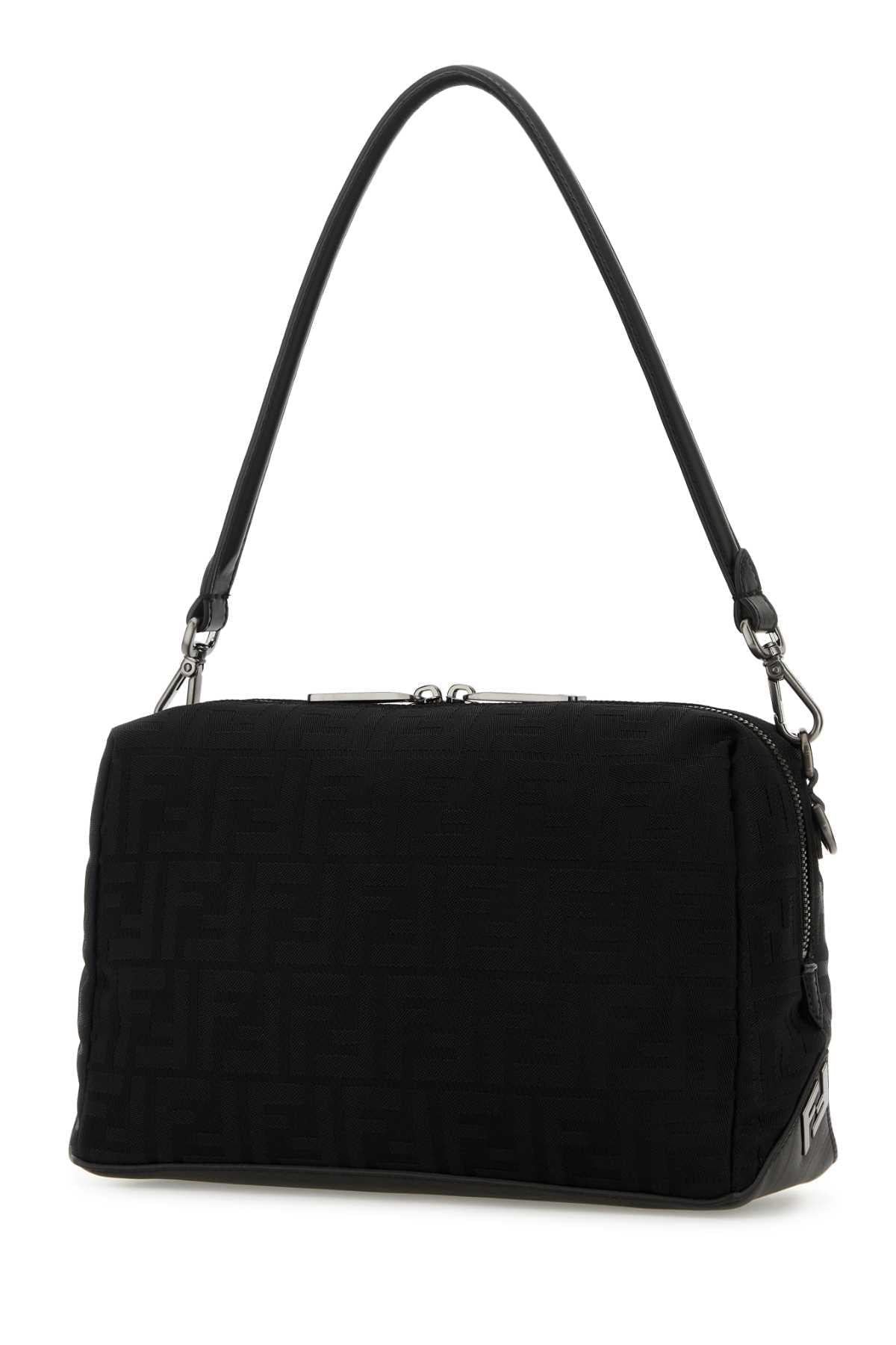 Fendi Men Black Canvas Lui Medium Shoulder Bag FENDI