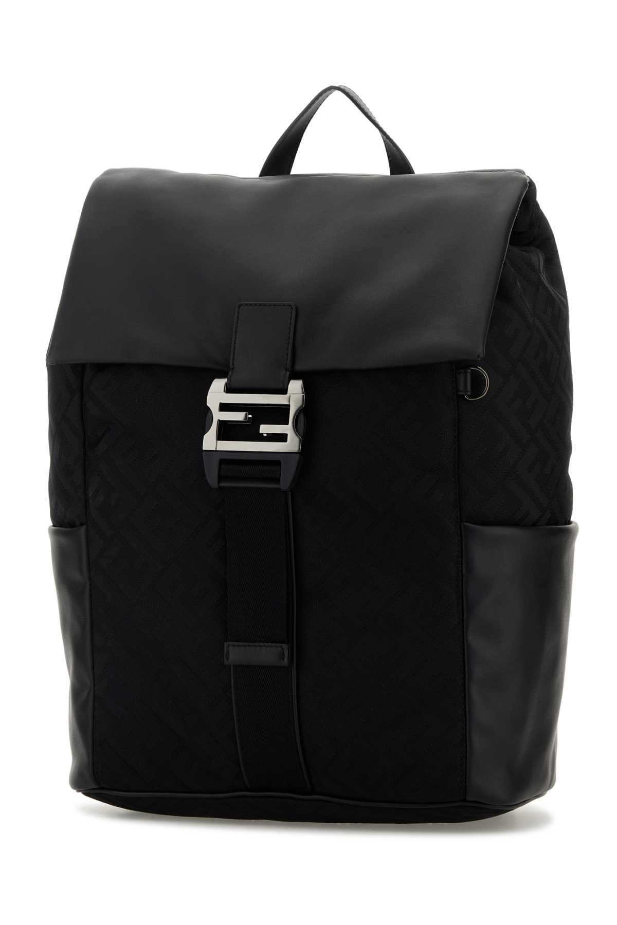 Fendi Men Black Nylon Fendi Flux Backpack FENDI