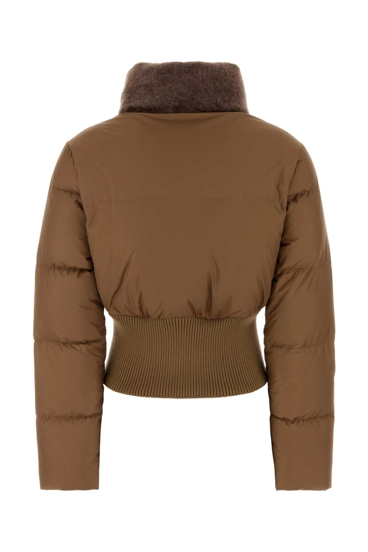 Fendi Women Camel Polyester Down Jacket FENDI