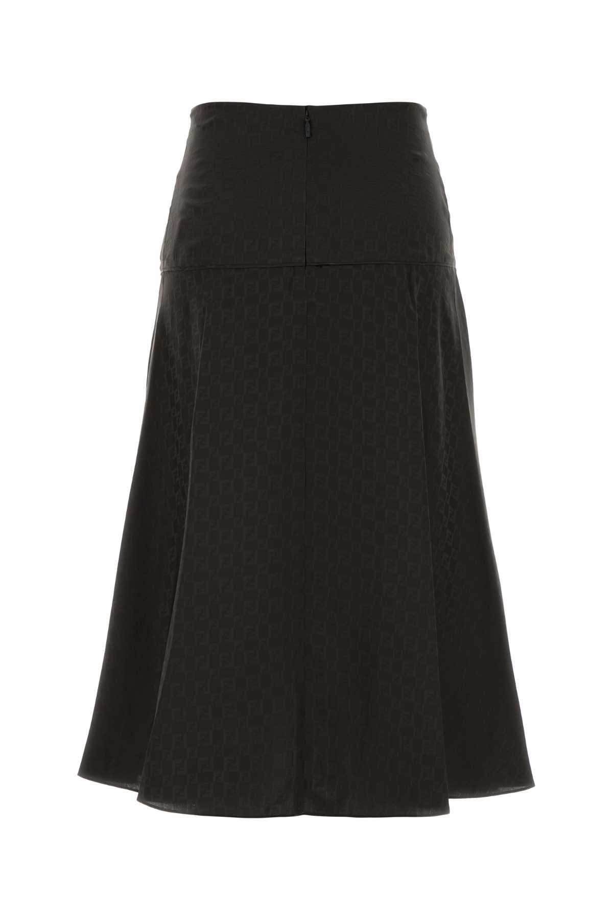 Fendi Women Embroidered Silk Skirt FENDI
