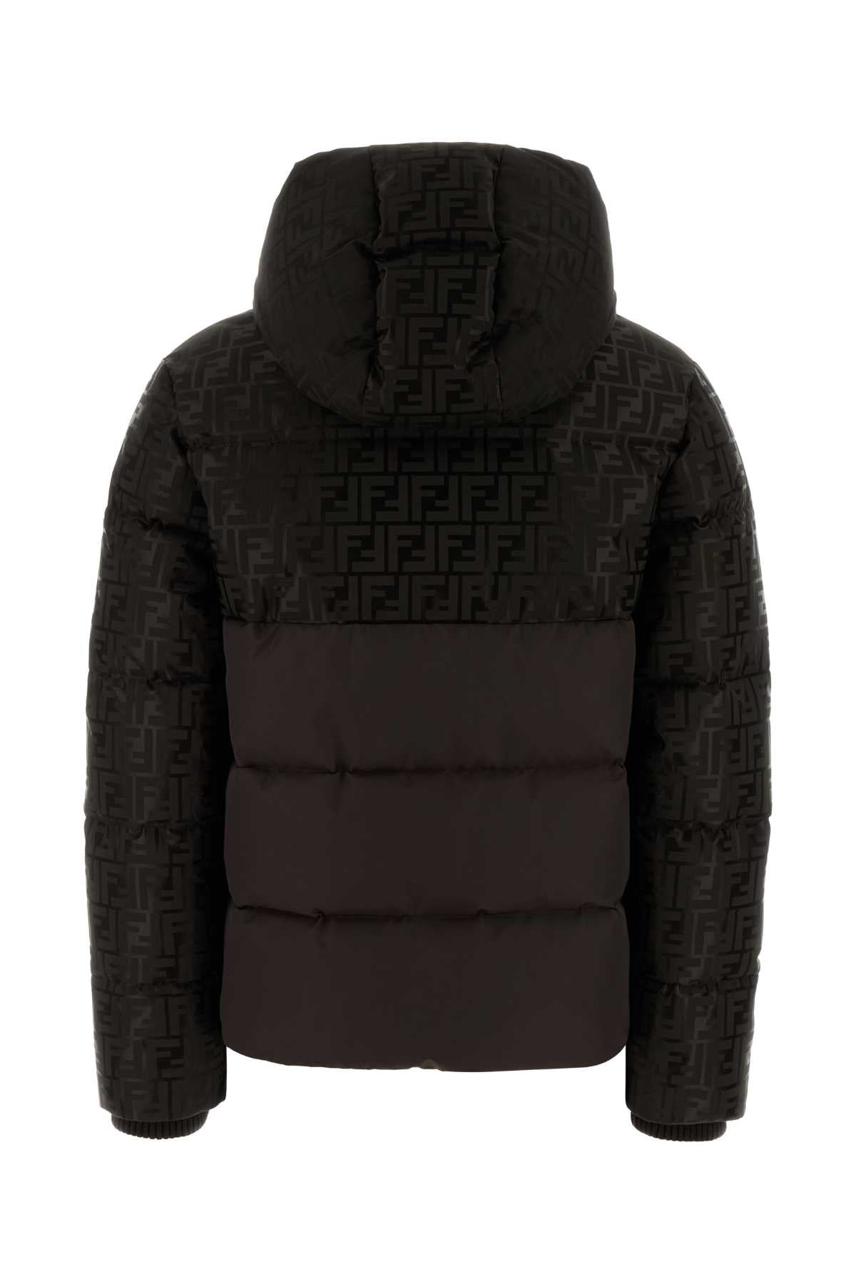 Fendi Women Dark Brown Cotton Blend Down Jacket FENDI