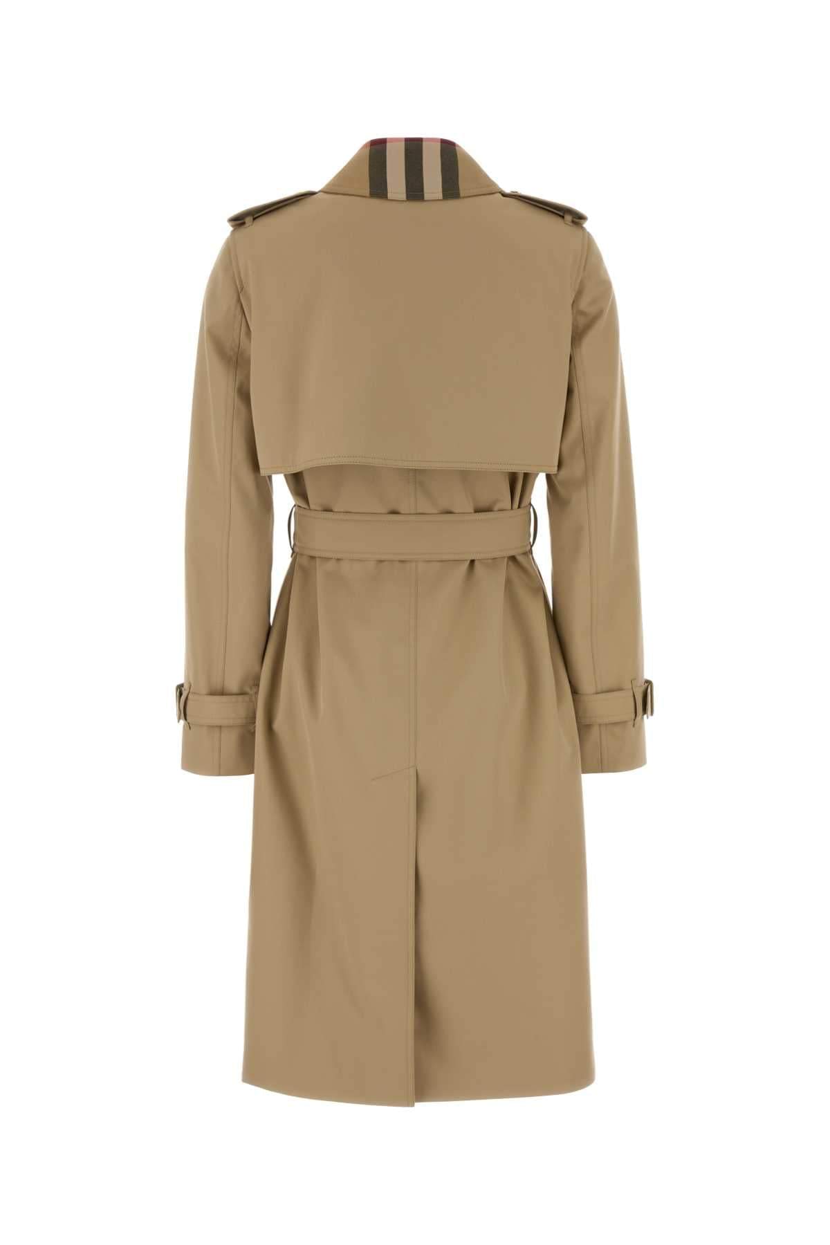 Burberry Women Beige Cotton Trench Coat BURBERRY