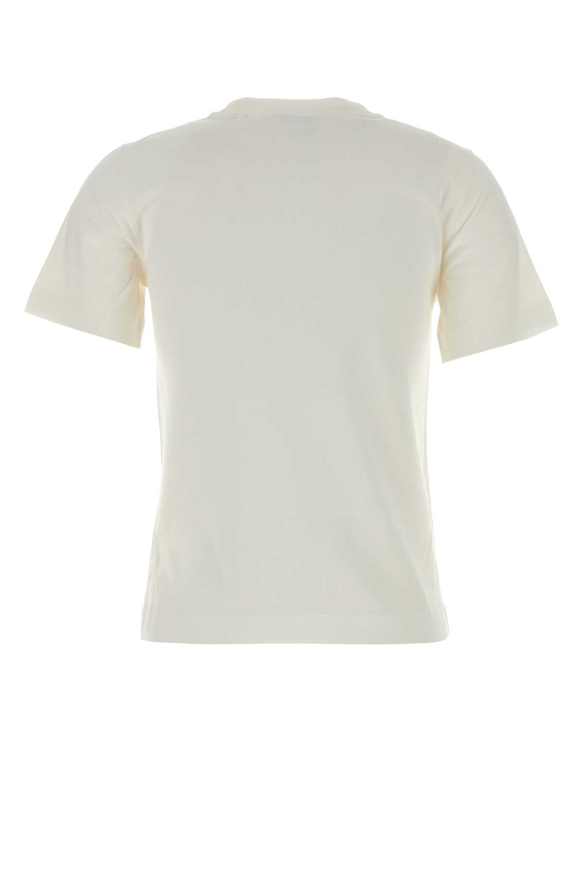 Burberry Women White Cotton T-Shirt BURBERRY
