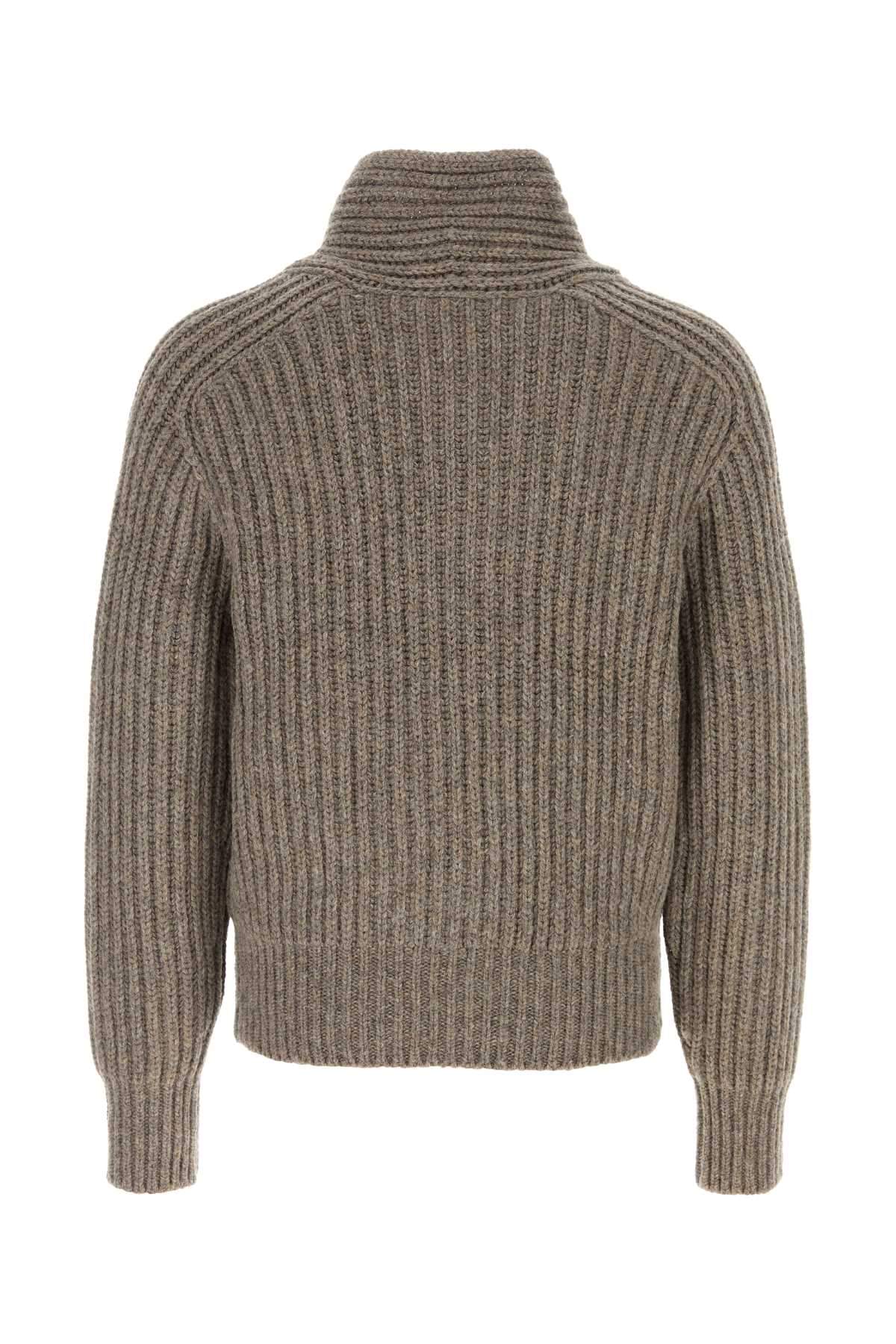 Burberry Men Dove Grey Wool Sweater BURBERRY
