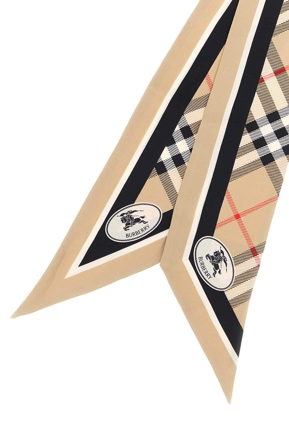 Burberry Unisex Embroidered Silk Foulard BURBERRY