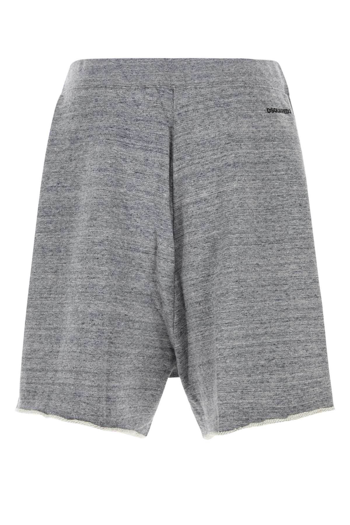 Dsquared Men Grey Cotton Bermuda Shorts DSQUARED2