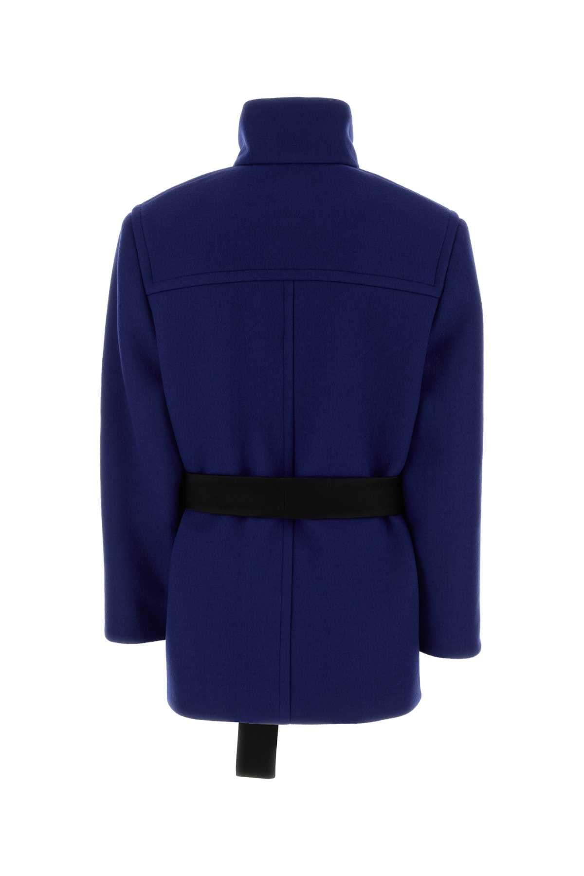 Saint Laurent Women Blue Wool Jacket SAINT LAURENT