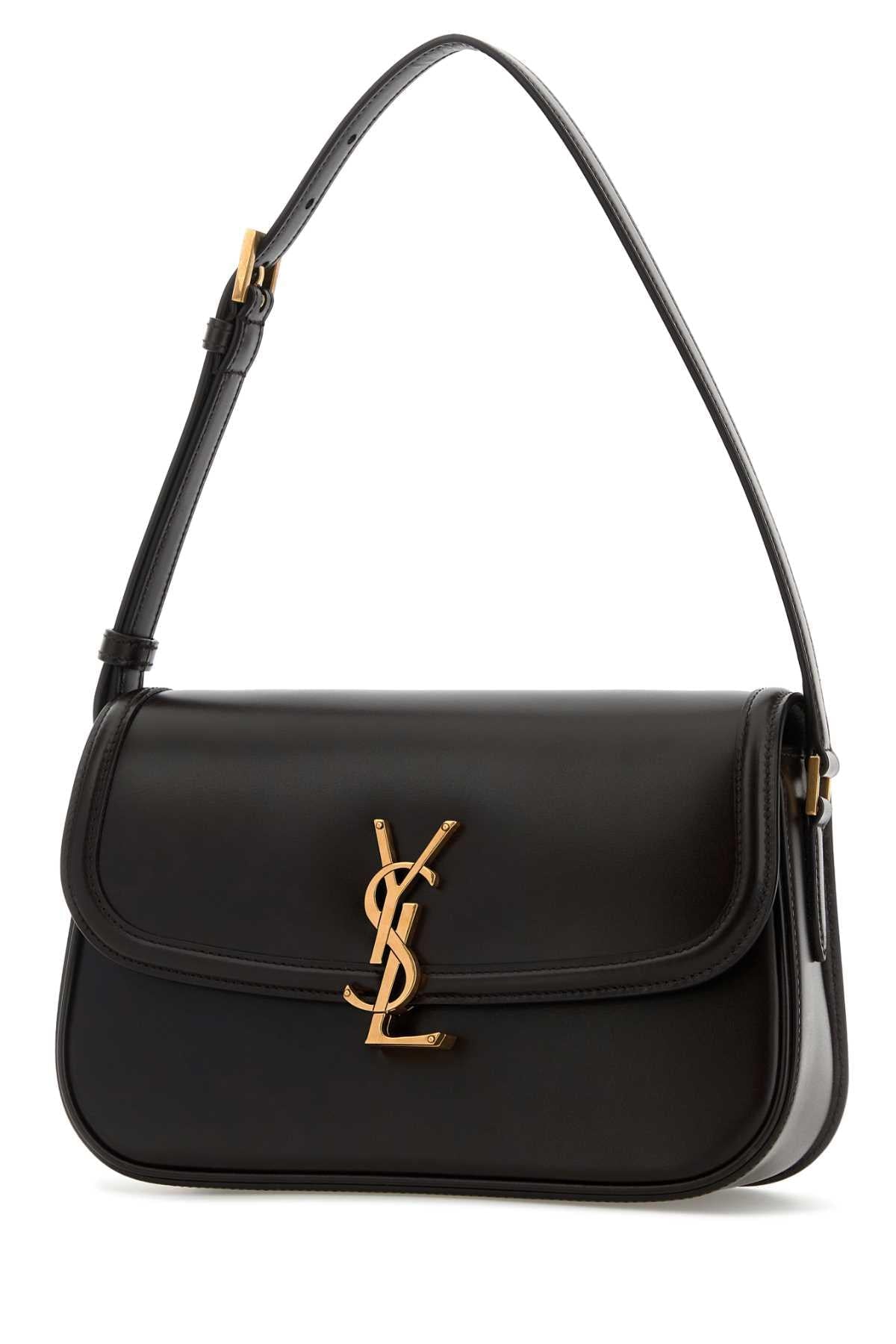 Saint Laurent Women Dark Brown Leather Solferino Shoulder Bag SAINT LAURENT