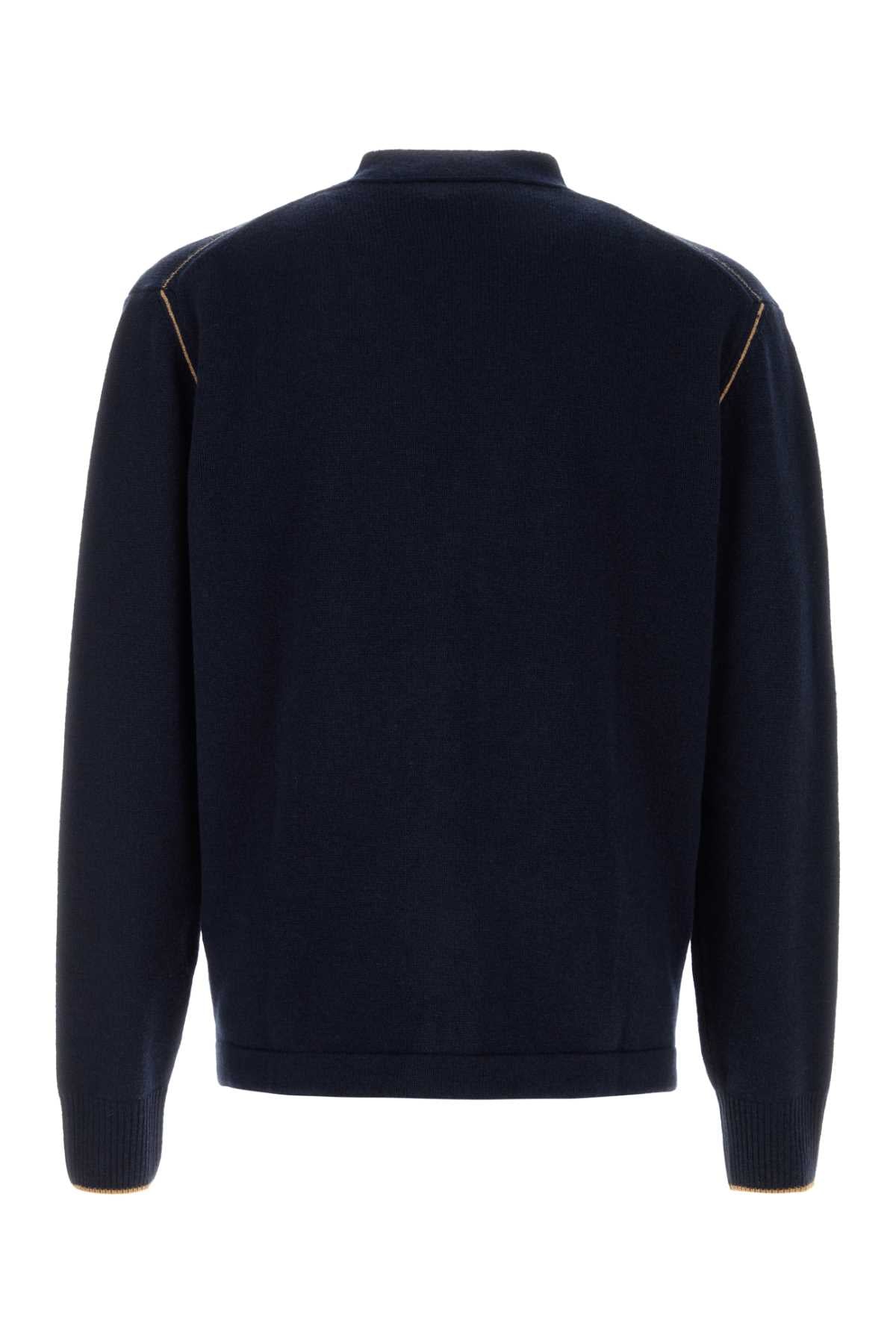 Vivienne Westwood Men Navy Blue Wool Blend Alex Cardigan VIVIENNE WESTWOOD
