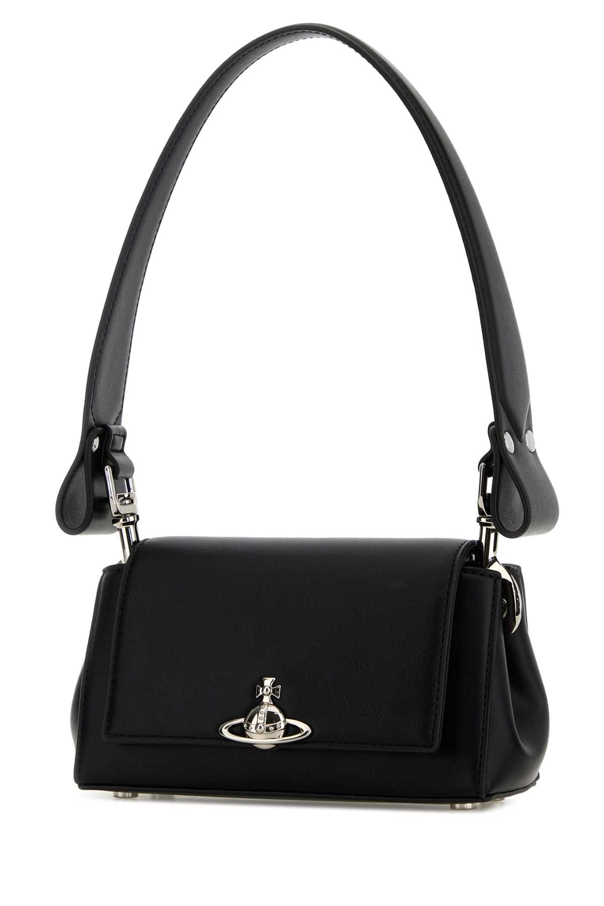 Vivienne Westwood Women Black Synthetic Leather Small Hazel Shoulder Bag VIVIENNE WESTWOOD