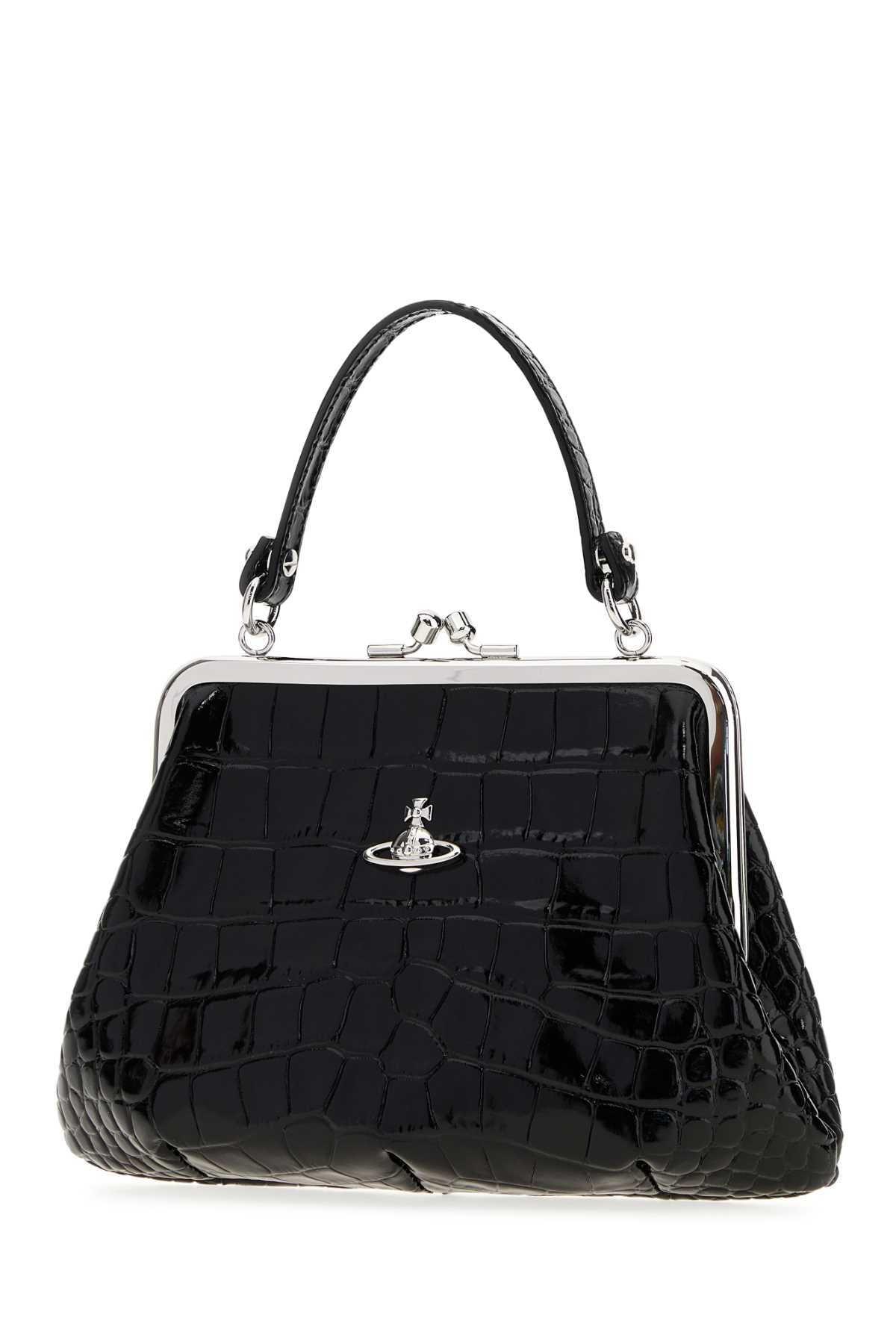Vivienne Westwood Women Black Leather Granny Handbag VIVIENNE WESTWOOD