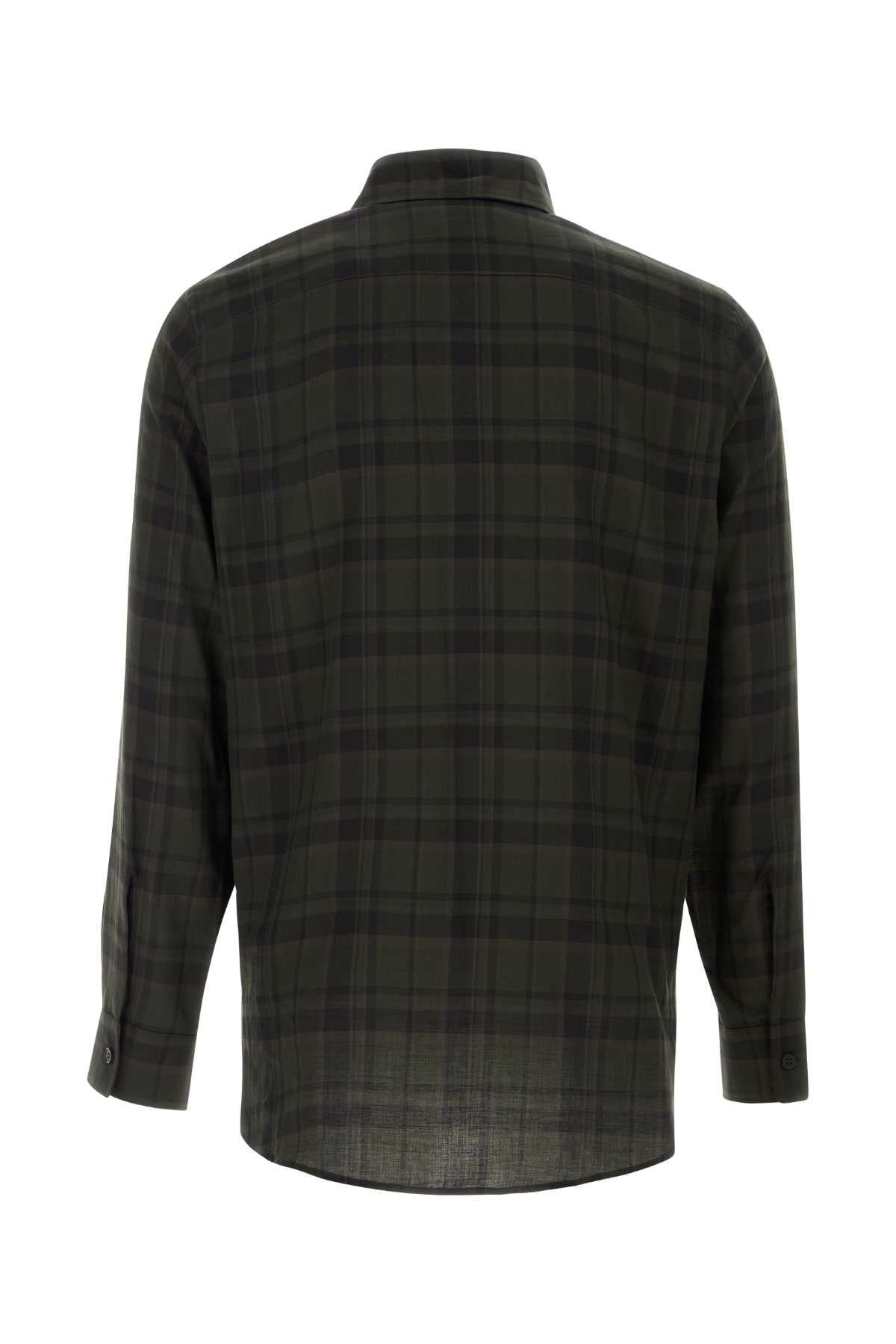 Saint Laurent Men Embroidered Cotton Shirt SAINT LAURENT