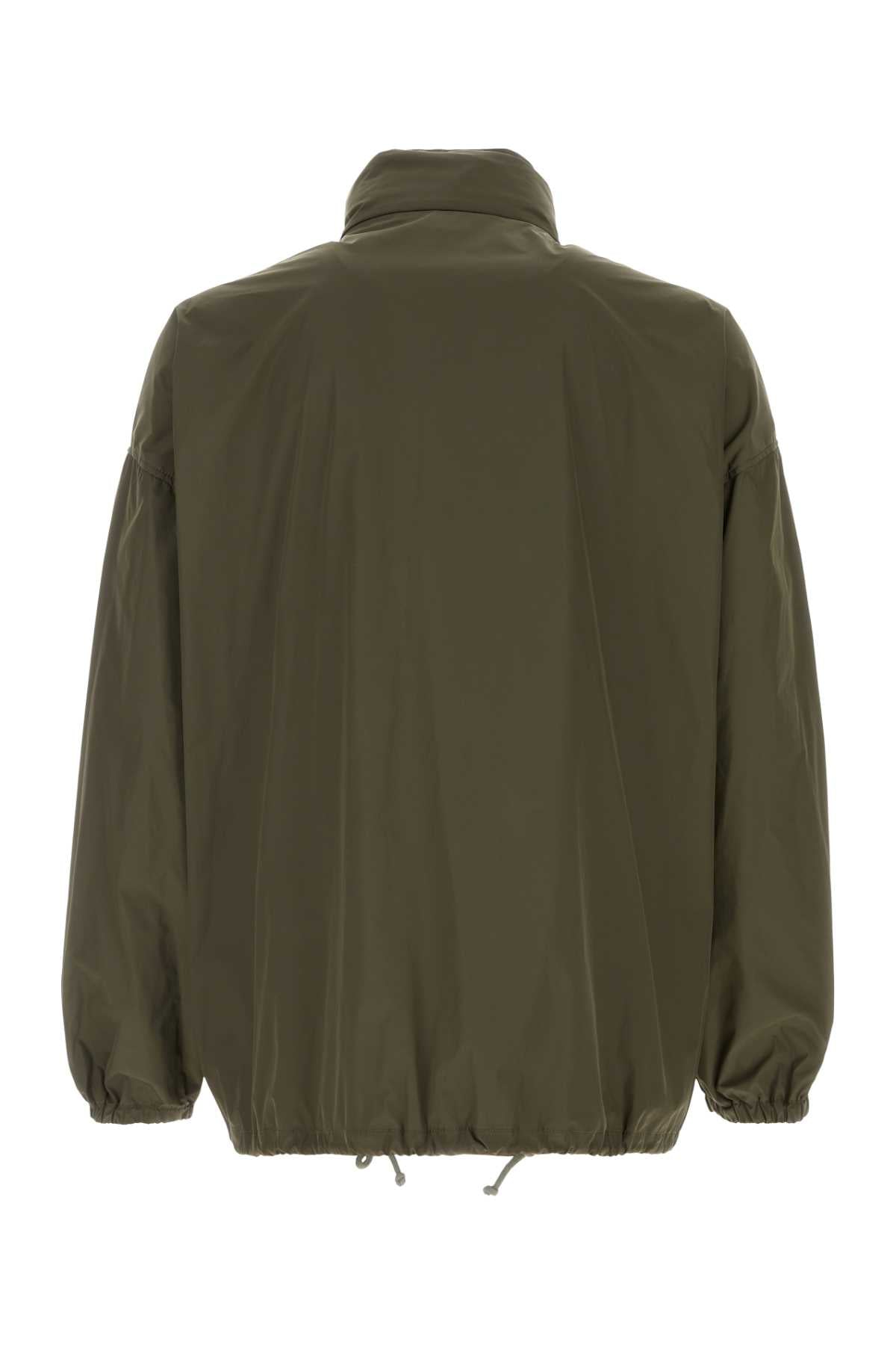 Saint Laurent Men Army Green Polyester Windbreaker SAINT LAURENT