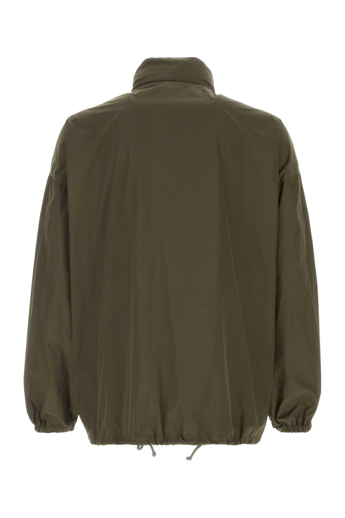 Saint Laurent Men Army Green Polyester Windbreaker SAINT LAURENT