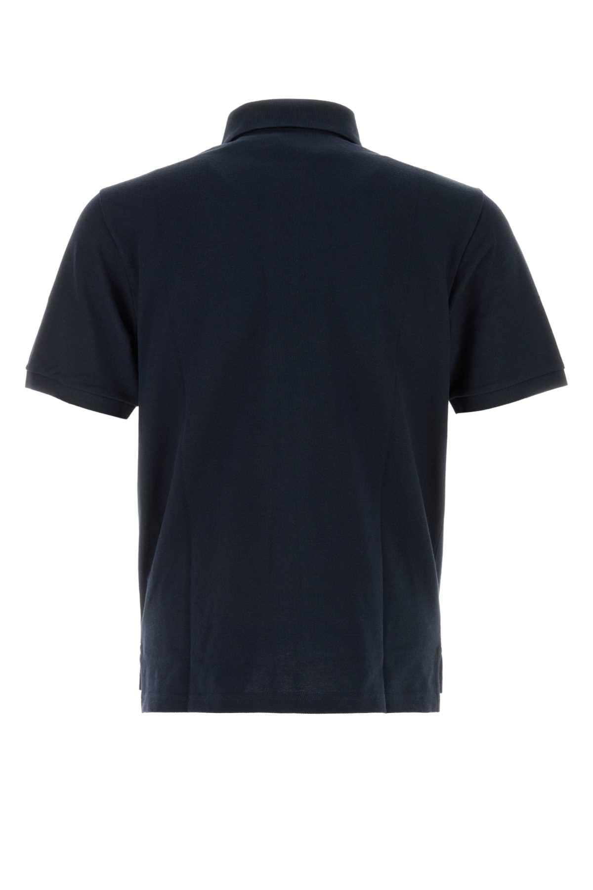 Saint Laurent Men Midnight Blue Piquet Polo Shirt SAINT LAURENT