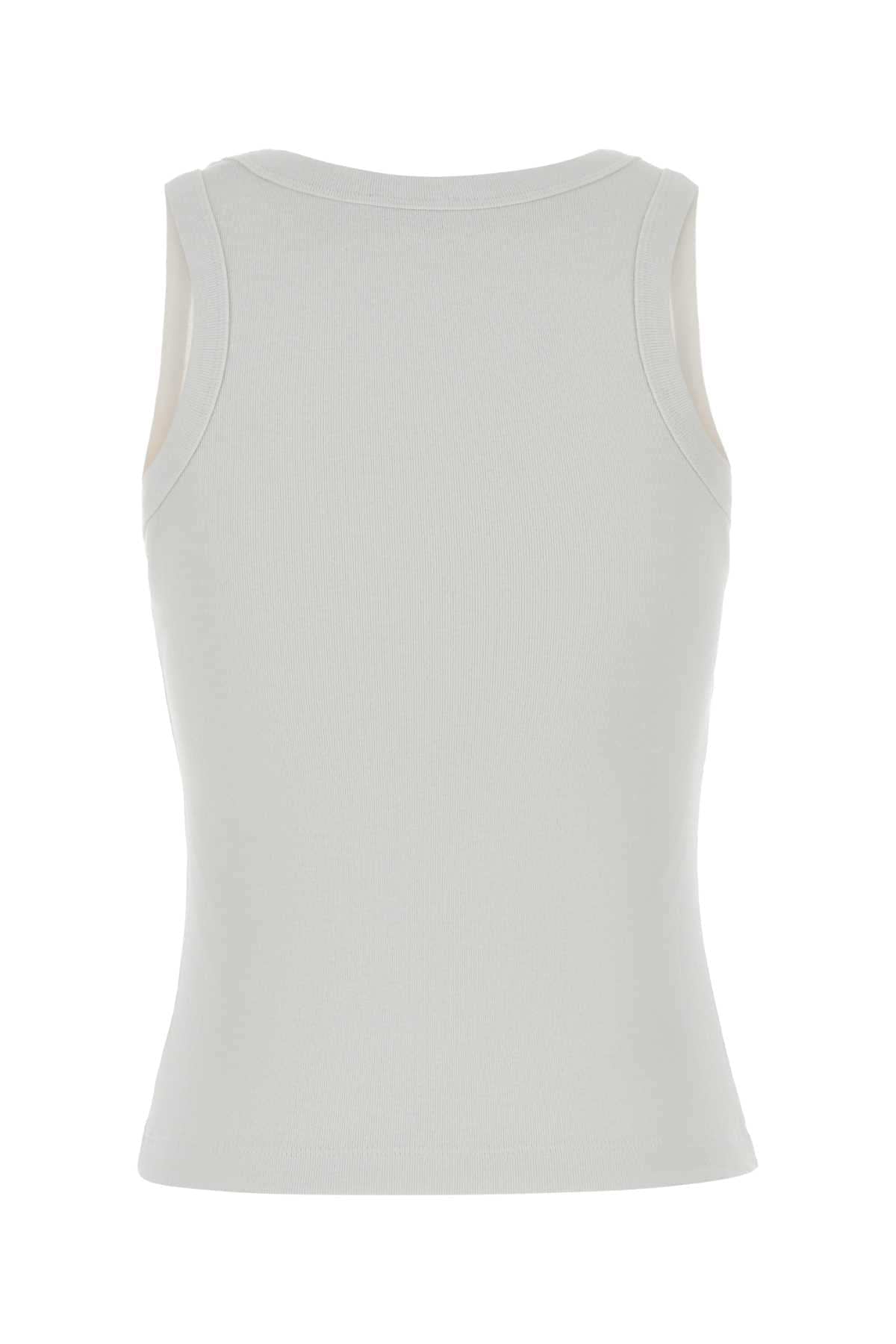 Kenzo Women White Stretch Cotton Tank Top KENZO