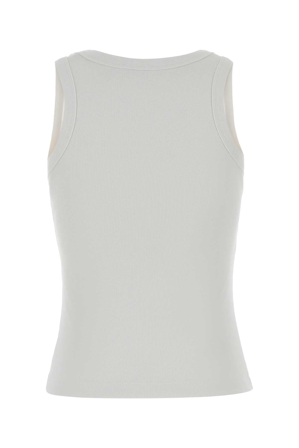 Kenzo Women White Stretch Cotton Tank Top KENZO