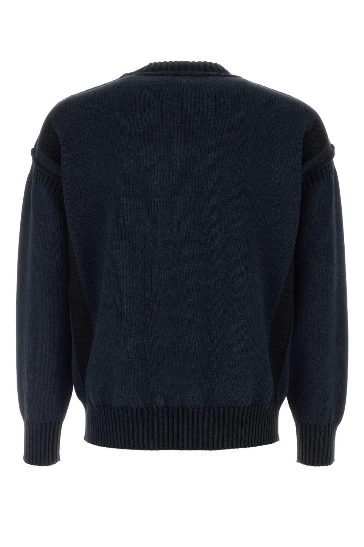 Kenzo Men Midnight Blue Cotton Blend Sweater KENZO