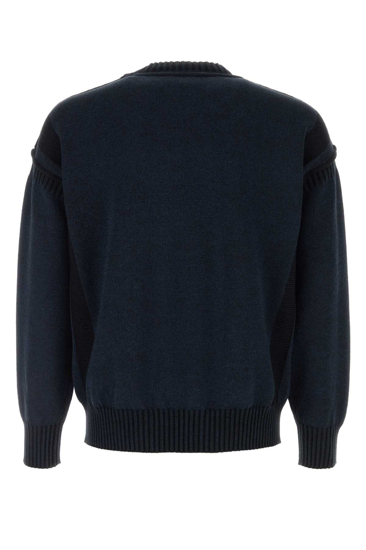 Kenzo Men Midnight Blue Cotton Blend Sweater KENZO