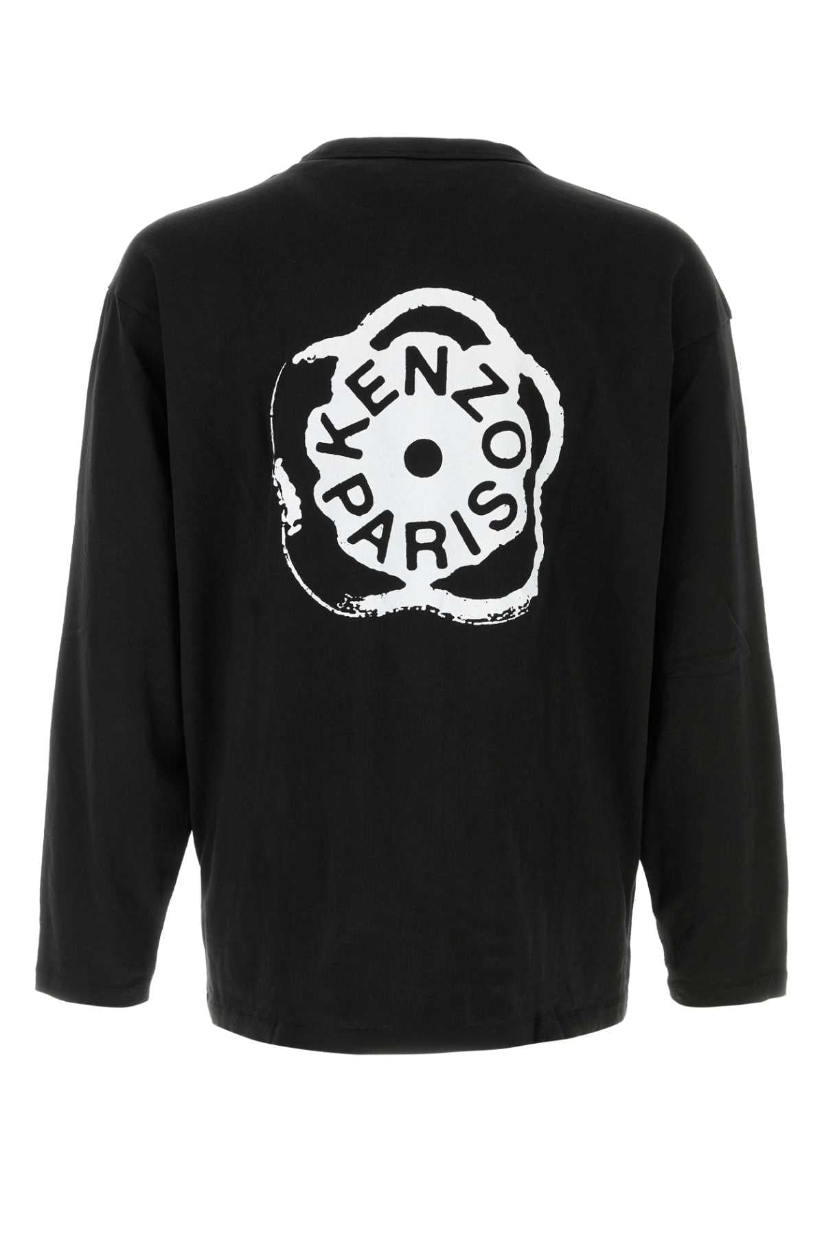 Kenzo Men Black Cotton Oversize T-Shirt KENZO