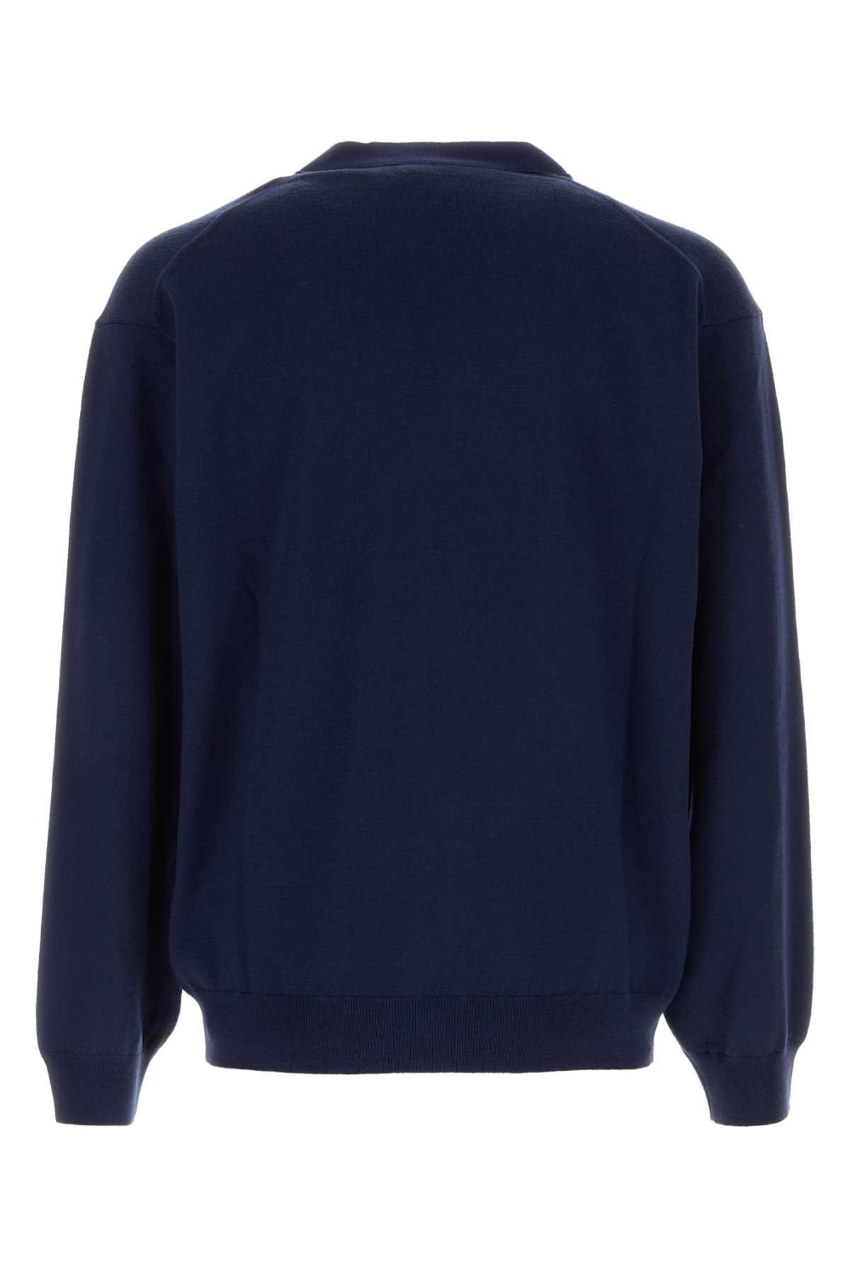 Kenzo Men Navy Blue Wool Cardigan KENZO