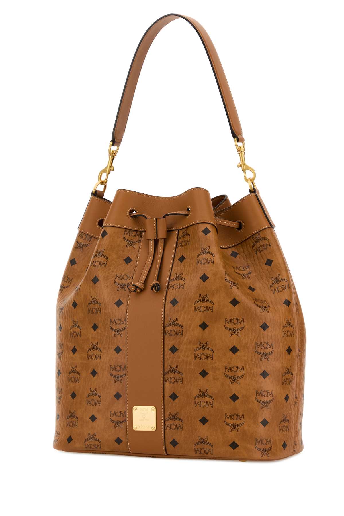 Mcm Women Printed Canvas Large Dessau Bucket Bag MCM