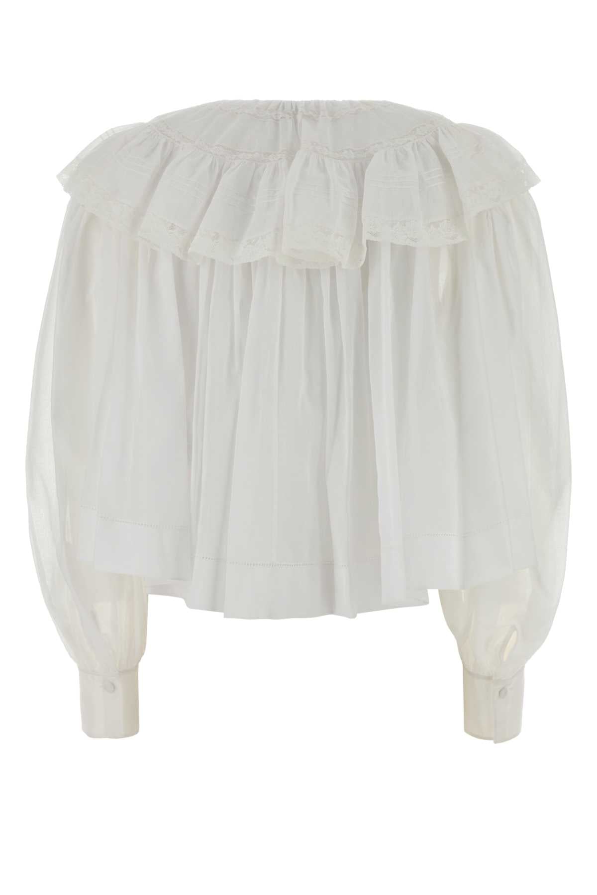 Chloe Women White Cotton Blouse CHLOE