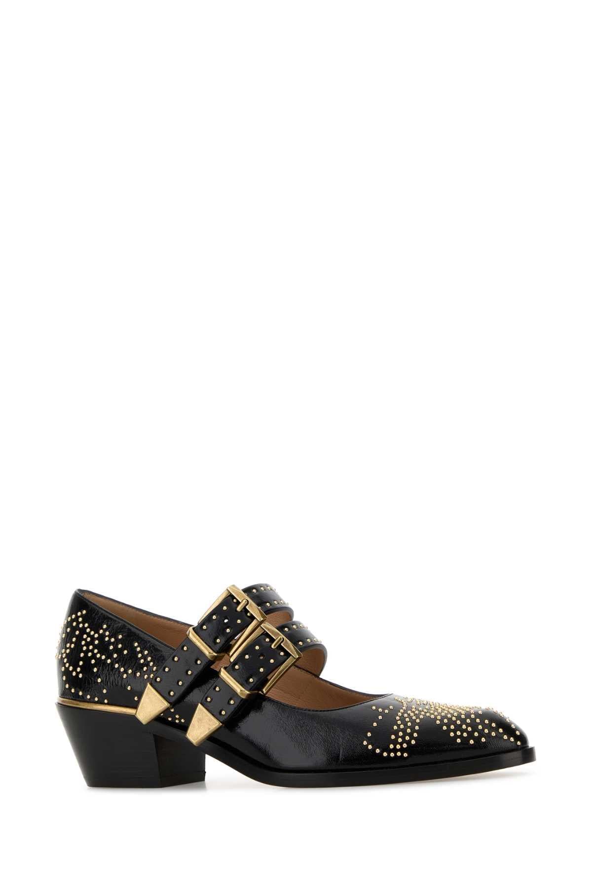 Chloe Women Black Leather Susan Pumps CHLOE