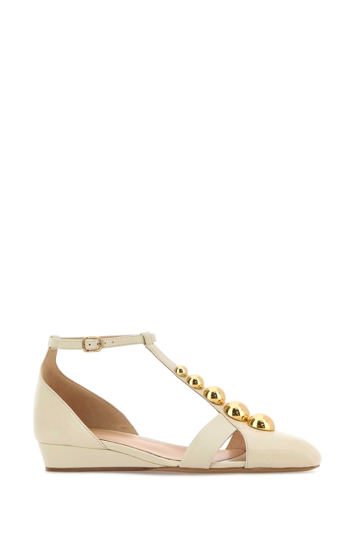 Chloe Women Cream Leather Cleia Ballerinas CHLOE