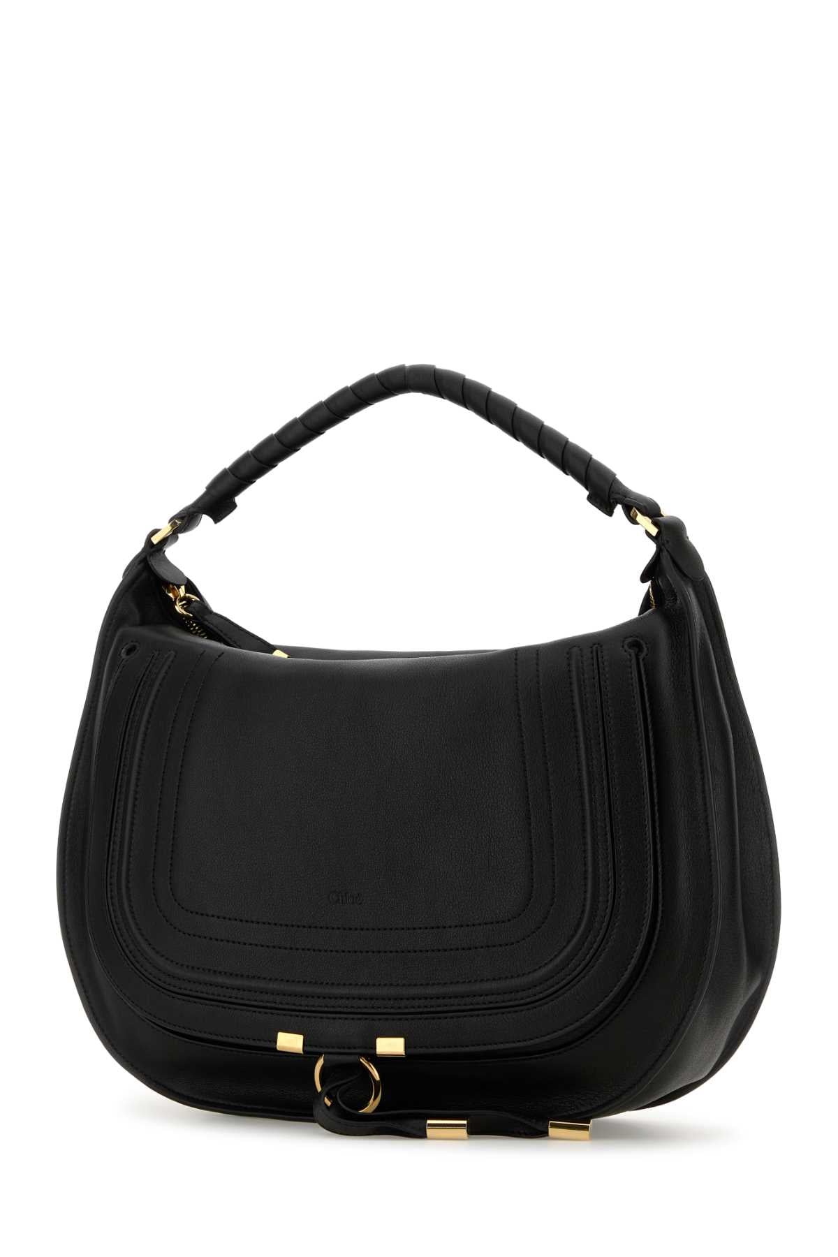 Chloe Women Black Leather Marcie Shoulder Bag CHLOE