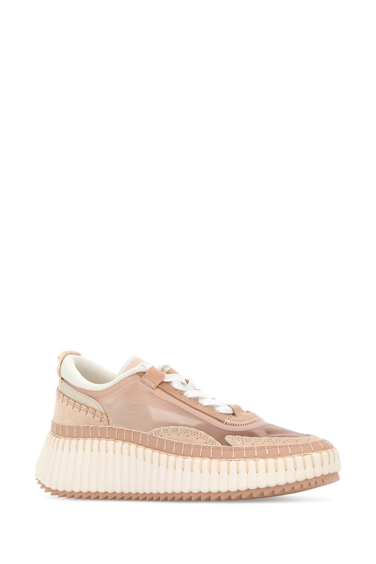 Chloe Women Pink Fabric Nama Sneakers CHLOE