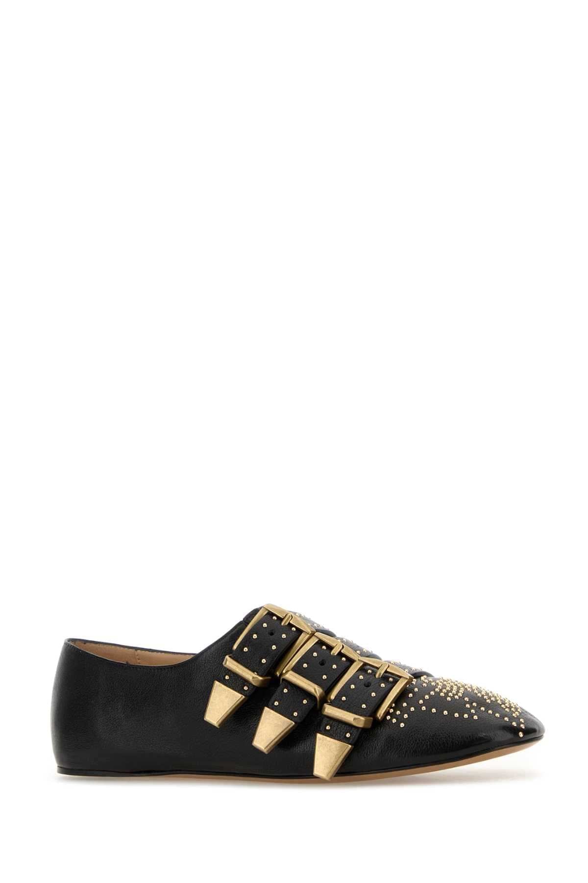 Chloe Women Black Leather Susan Ballerinas CHLOE