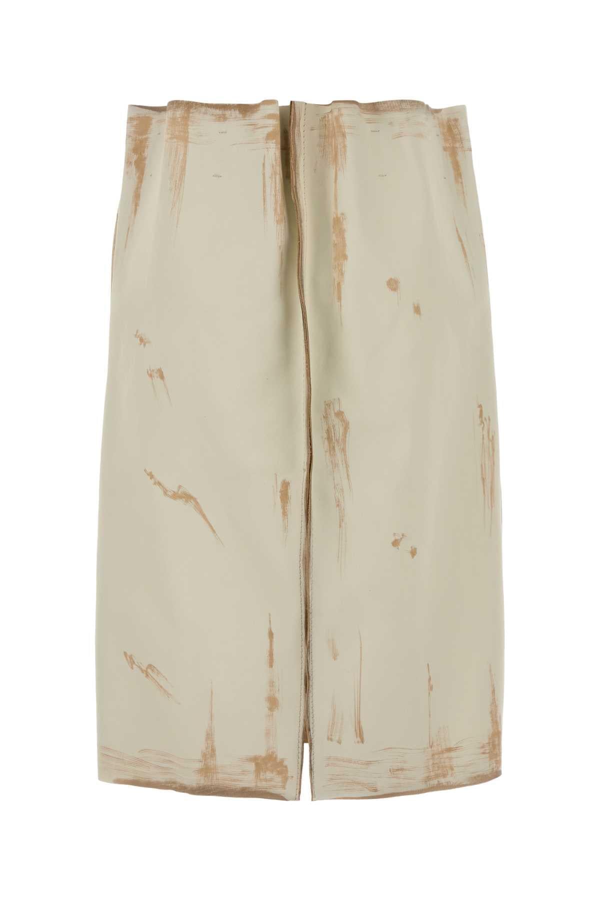 Prada Women Sand Leather Skirt PRADA