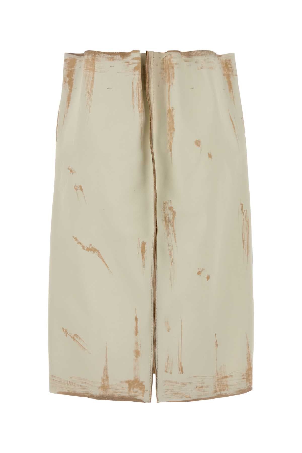 Prada Women Sand Leather Skirt PRADA